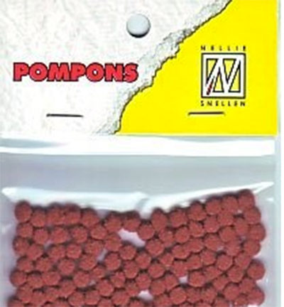 POM015 - Nellies Choice - Mini pompoms Roest-bruin