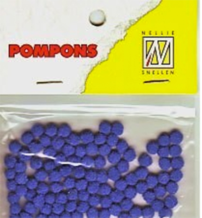 POM016 - Nellies Choice - Mini pompoms Bleu roi