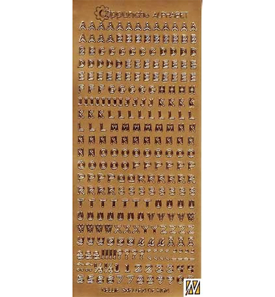 2226 - Nellies Choice - Alphabet stickers gold
