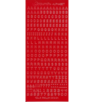 2230 - Nellies Choice - Alphabet stickers dark red