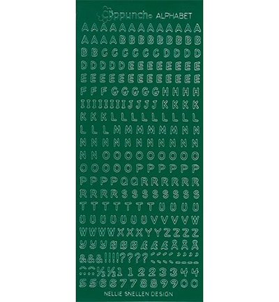 2231 - Nellies Choice - Alphabet stickers dark green