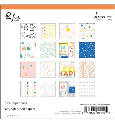 PFRC100217 - Pinkfresh - Paper pack single sided papers 32sheets