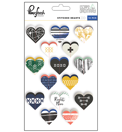 PFRC300817 - Pinkfresh - Stitched heart stickers