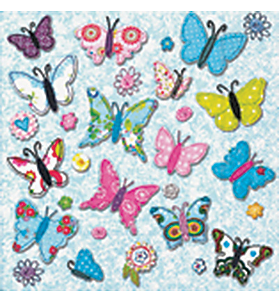 21521 - Paper + Design - (20) Servetten Handmade butterflies