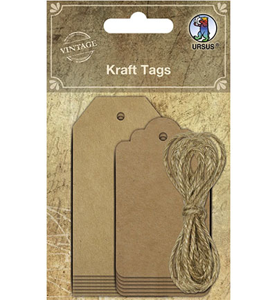 40640001 - Ursus - Kraft Tags, tags and yarn