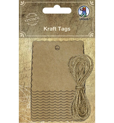 40640002 - Ursus - Kraft Tags, tags and yarn