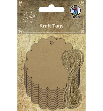 40640003 - Ursus - Kraft Tags, tags and yarn