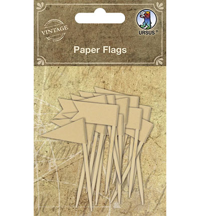 40650001 - Ursus - Paper Flags, assorted in 2 motifs