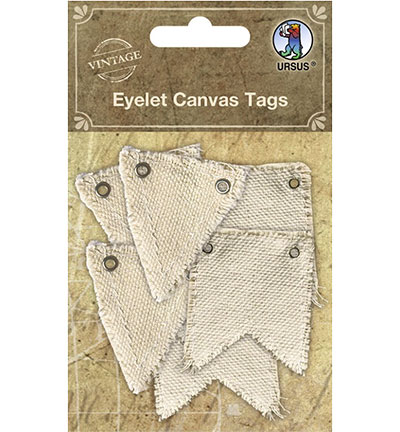 40660001 - Ursus - Eyelet Canvas Tags, assorted in 2 motifs