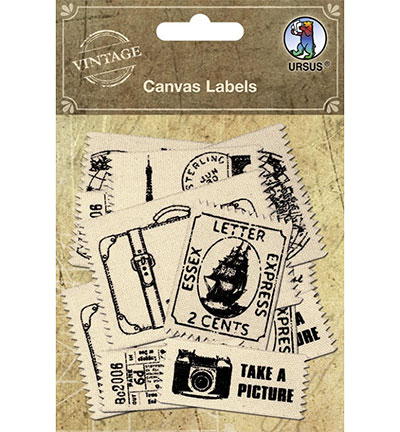 40690003 - Ursus - Canvas Label, assorted in different designs