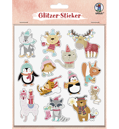 5954 00 08F - Ursus - Glitter Stickers, Christmas