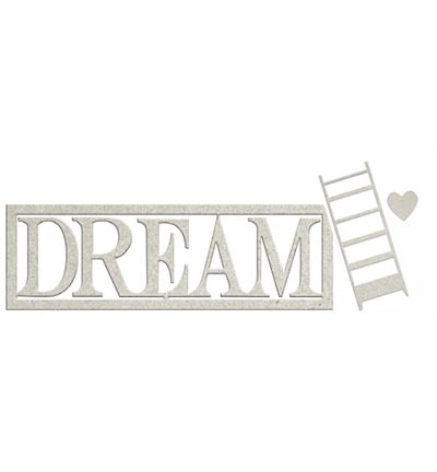 DC96 004 - FabScraps - Word -  Dream - with ladder and heart