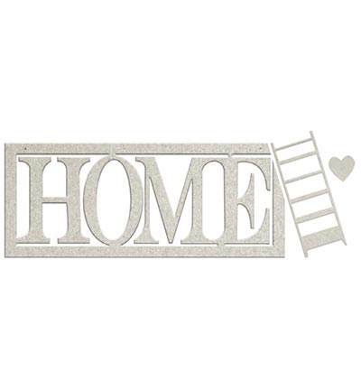 DC96 007 - FabScraps - Word- Home - with ladder and heart