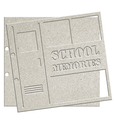 DC98 001 - FabScraps - School Memories Album (5 pages with 2 brass ring)