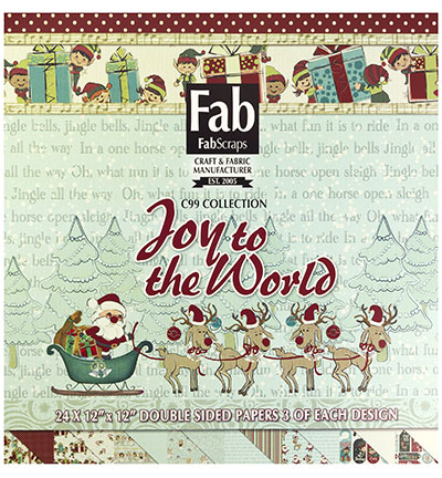 PP99 001 - FabScraps - Joy To The World Paper Pad