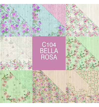 PP104 001 - FabScraps - Bella Rosa Paper Pad