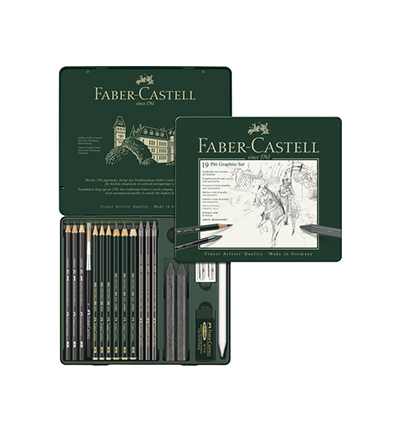 FC-112973 - Faber Castell - Pitt Graphite Set 19er Metalletui