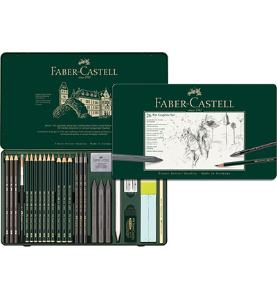FC-112974 - Faber Castell - Pitt Graphite Set 26er Metalletui