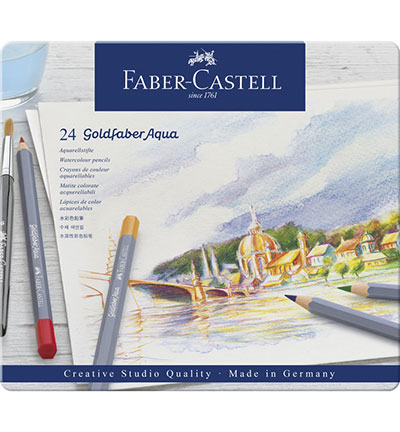 FC-114624 - Faber Castell - Crayons aquarelle FC Goldfaber boite métal