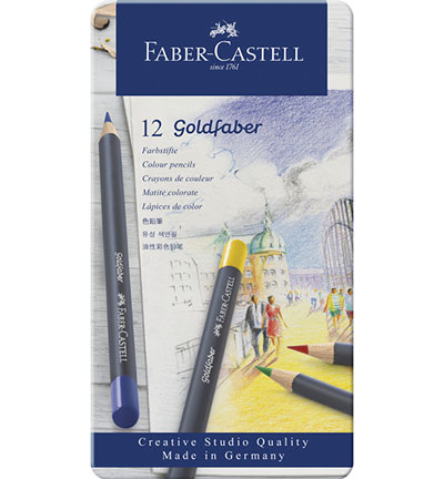 FC-114712 - Faber Castell - Crayons couleur FC Goldfaber boite métal