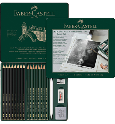 FC-115224 - Faber Castell - Grafietpotlood FC Pitt Mat en 9000 in blik