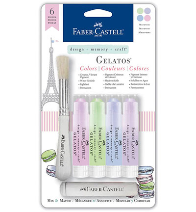 FC-121810 - Faber Castell - 4 couleurs Macaron 1 pinceau, 1 tampon