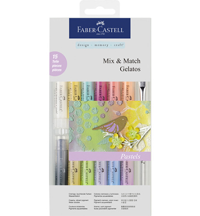 FC-121817 - Faber Castell - Gelatos Craie aquarelle étui couleurs pastelles 15 pièces