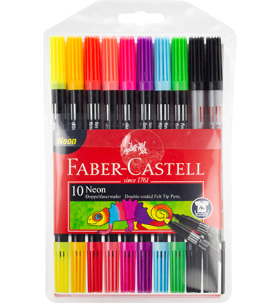 FC-151109 - Faber Castell - Duo-viltstift set 10x neon kleuren