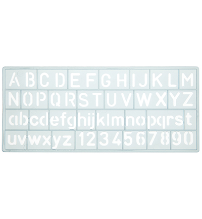 AC-E10610 - Westcott - Sjabloon cijfers en letters, transparant sjabloon.