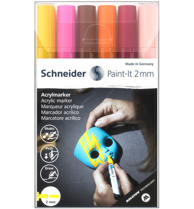 S-120197 - Schneider - Marqueurs acryliques Schneider Paint-it 310 2mm 6 pièces.