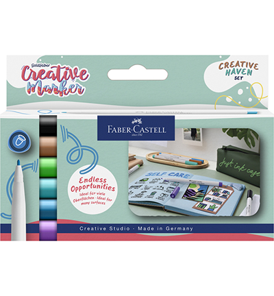 FC-160603 - Faber Castell - Marker creatief FC Goldfaber 1.5 Creative Haven, set a 6 stuks