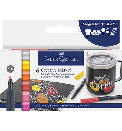 FC-160705 - Faber Castell - Marker FC Creatief Summer Breeze set 6 st.