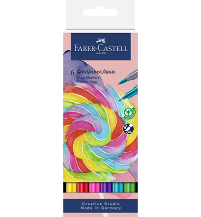 FC-164528 - Faber Castell - Goldfaber Aqua Dual Marker 6er Etui Candy Shop