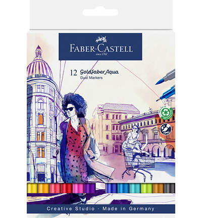 FC-164612 - Faber Castell - Aqua Dual Marker wallet of 12