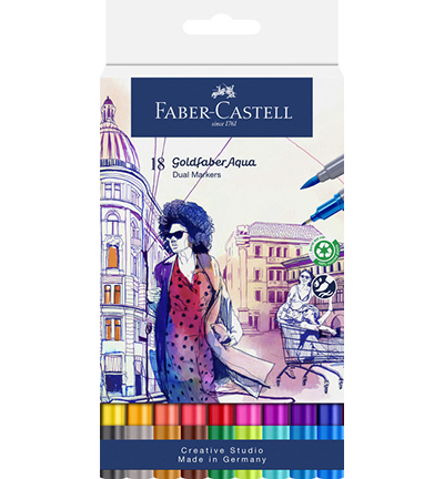 FC-164618 - Faber Castell - Aqua Dual Marker wallet of 18