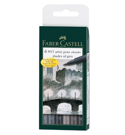 FC-167104 - Faber Castell - 6-Pièces étui Teintes de gris