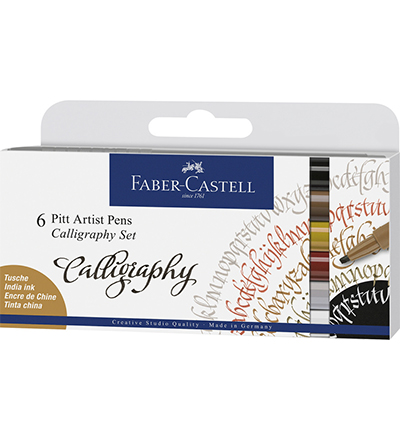 FC-167506 - Faber Castell - Pitt artist kalligrafieset 6-delig