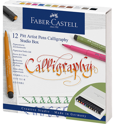 FC-167512 - Faber Castell - Tekenstift Faber-Castell Pitt artist kalligrafieset Studiobox