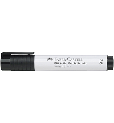 FC-167601 - Faber Castell - Pitt Artist Pen Rundspitze 2.5 Tuschestift, weiß