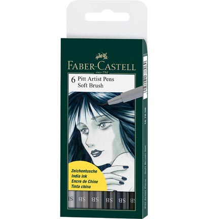 FC-167806 - Faber Castell - Artist Pen Soft Brush box 6 pcs.