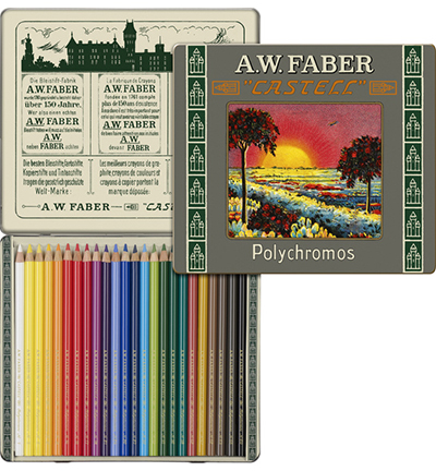 FC-211002 - Faber Castell - Colour Pencil Polychromos 24ct tin 111th anniversary
