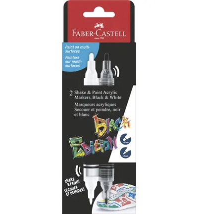 FC-285503 - Faber Castell - FC Black Edition Shake & Paint, Black,white