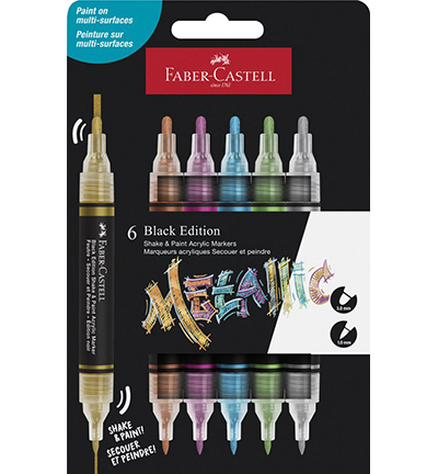FC-285517 - Faber Castell - FC Black Edition Shake & Paint, Metallic kleuren