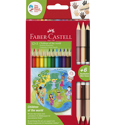 FC-201744 - Faber Castell - Crayons de couleur FC Triangulaires. Boite en carton