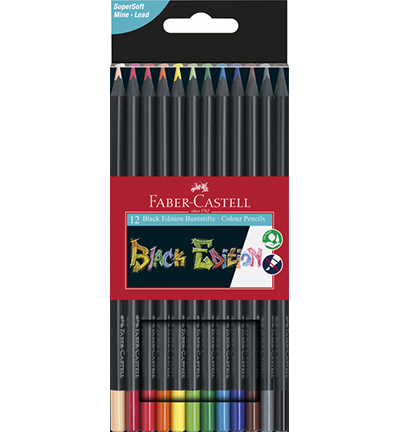 FC-116412 - Faber Castell - Crayons de couleur FC Black Ed. boite en carton