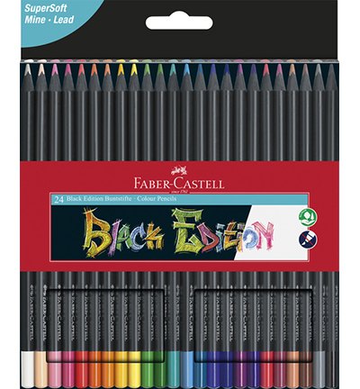 FC-116424 - Faber Castell - Crayons de couleur FC Black Ed. boite en carton