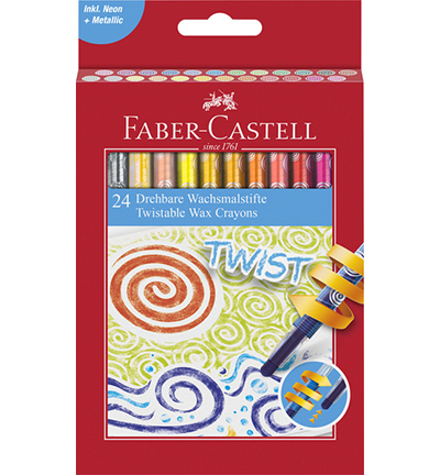 FC-120004 - Faber Castell - Wax crayons FC rotable cardboard box
