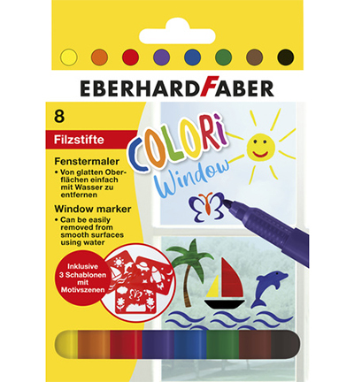 EF-550022 - Eberhard Faber - Window marker and 3 templates in cardboard case