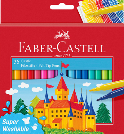 FC-554203 - Faber Castell - Colored markers FC cardboard pencil case assorted