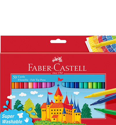 FC-554204 - Faber Castell - Colored markers FC cardboard pencil case assorted